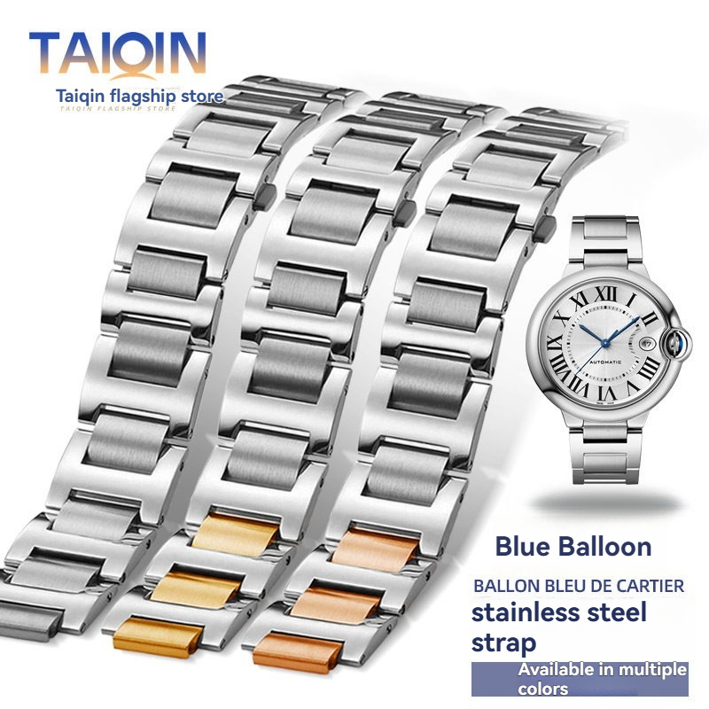 Cartier Watch Ballon Bleu - Dedicated convex interface Stainless steel strap