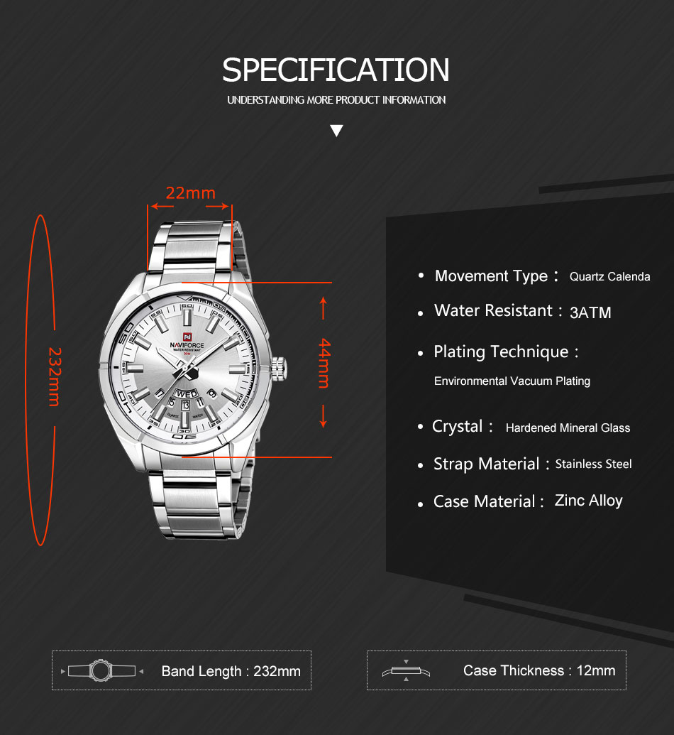 NAVIFORCE Classic Casual Watch - огляд і ціна Field Watch Military