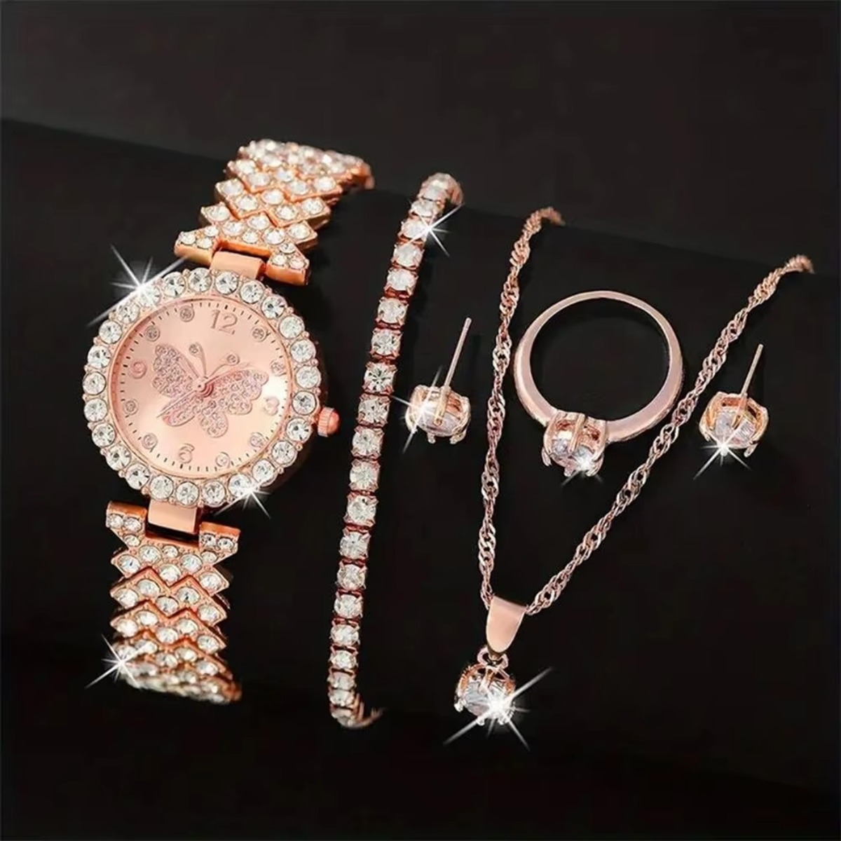 6PCS/Set Luxury Rhinestone But - огляд і ціна Luxury Watch Case Travel