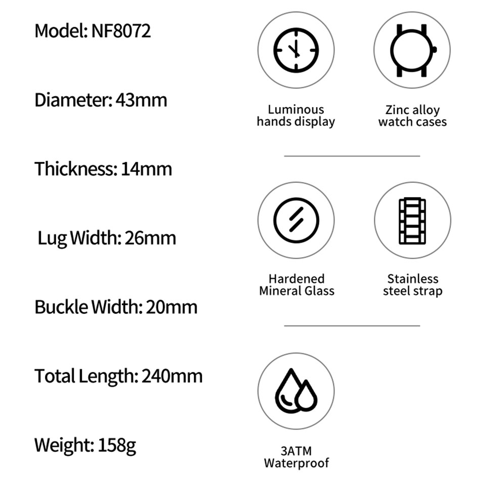NAVIFORCE Top Luxury Men Watch - огляд і ціна Field Watch Military
