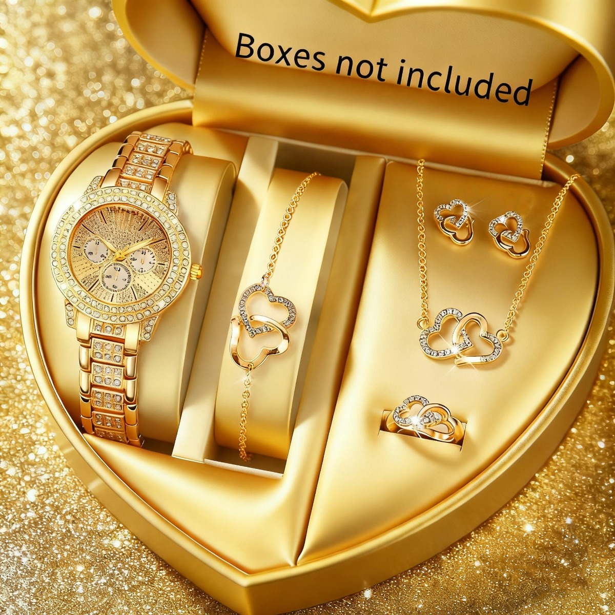 6PCS Luxury Rhinestone Women W - огляд і ціна Luxury Watch Case Travel