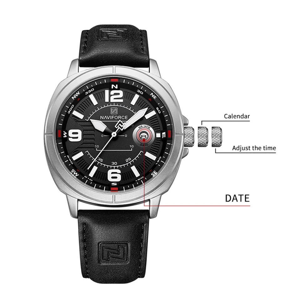 NAVIFORCE  High Quality PU Ban - огляд і ціна Field Watch Military