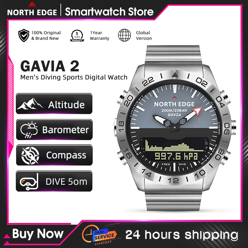 NORTH EDGE Mens Dive Watch Mil - огляд і ціна Field Watch Military