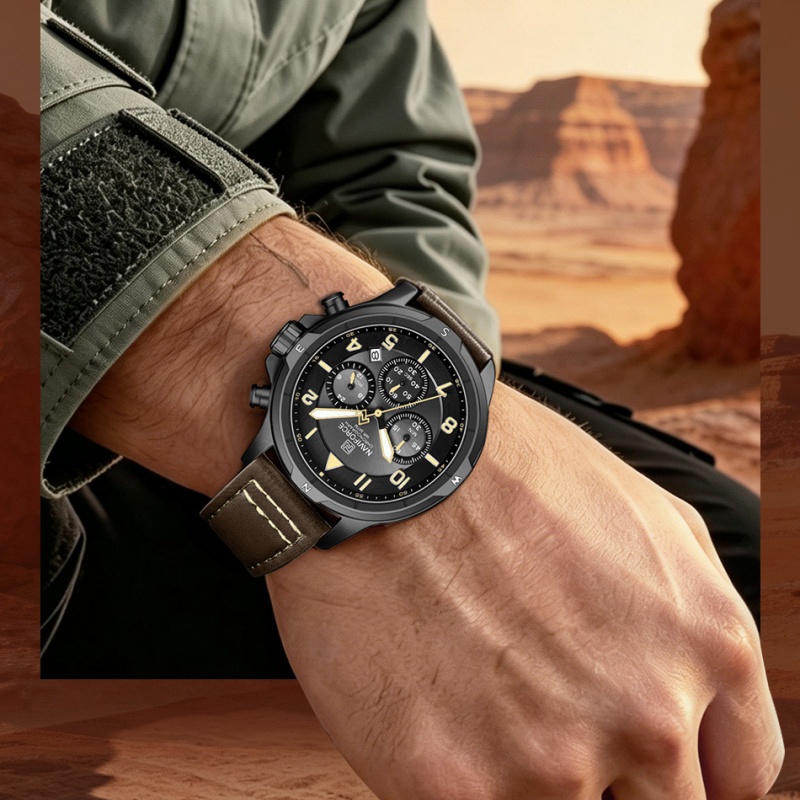 NAVIFORCE Male Stylish Chronog - огляд і ціна Field Watch Military