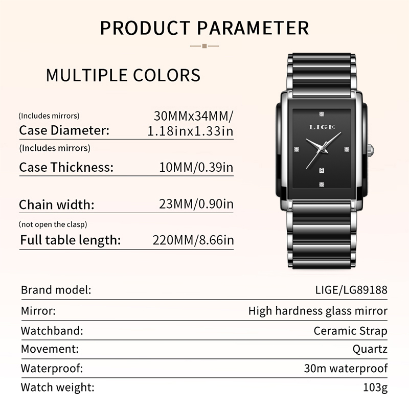 LIGE New Luxury Women Watches  - огляд і ціна Luxury Watch Case Travel