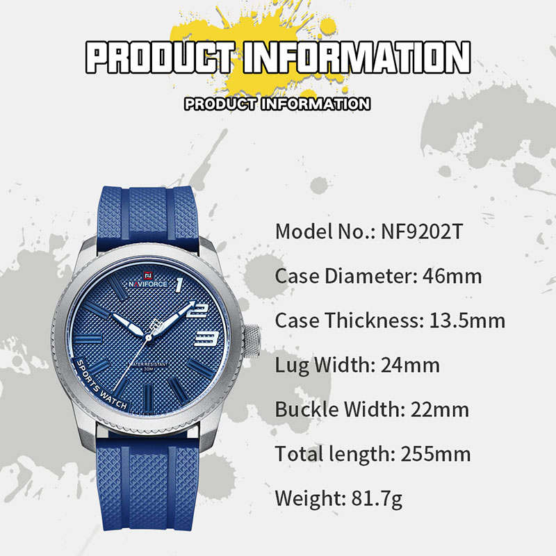 NAVIFORCE Silicone Band Sport  - огляд і ціна Field Watch Military