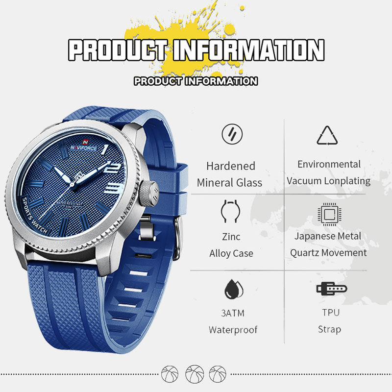 NAVIFORCE Silicone Band Sport  - огляд і ціна Field Watch Military
