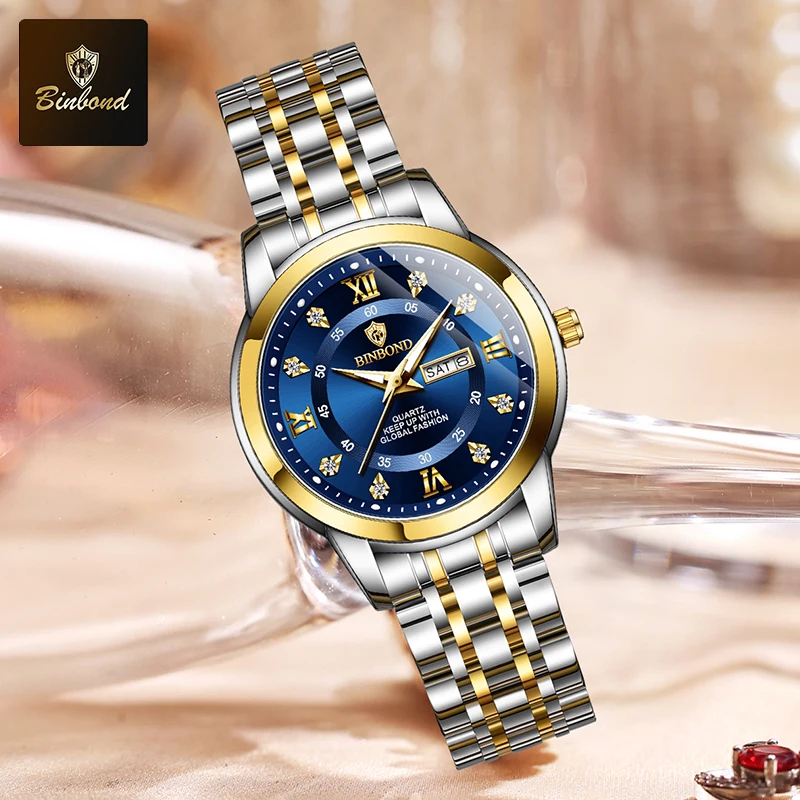 BINBOND B7169 Top Brand Luxury - огляд і ціна Luxury Watch Green