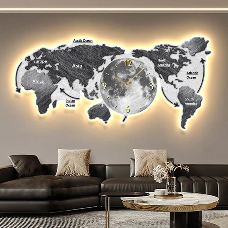 World Map Glowing Wall Clock L - огляд і ціна Luxury Watch House
