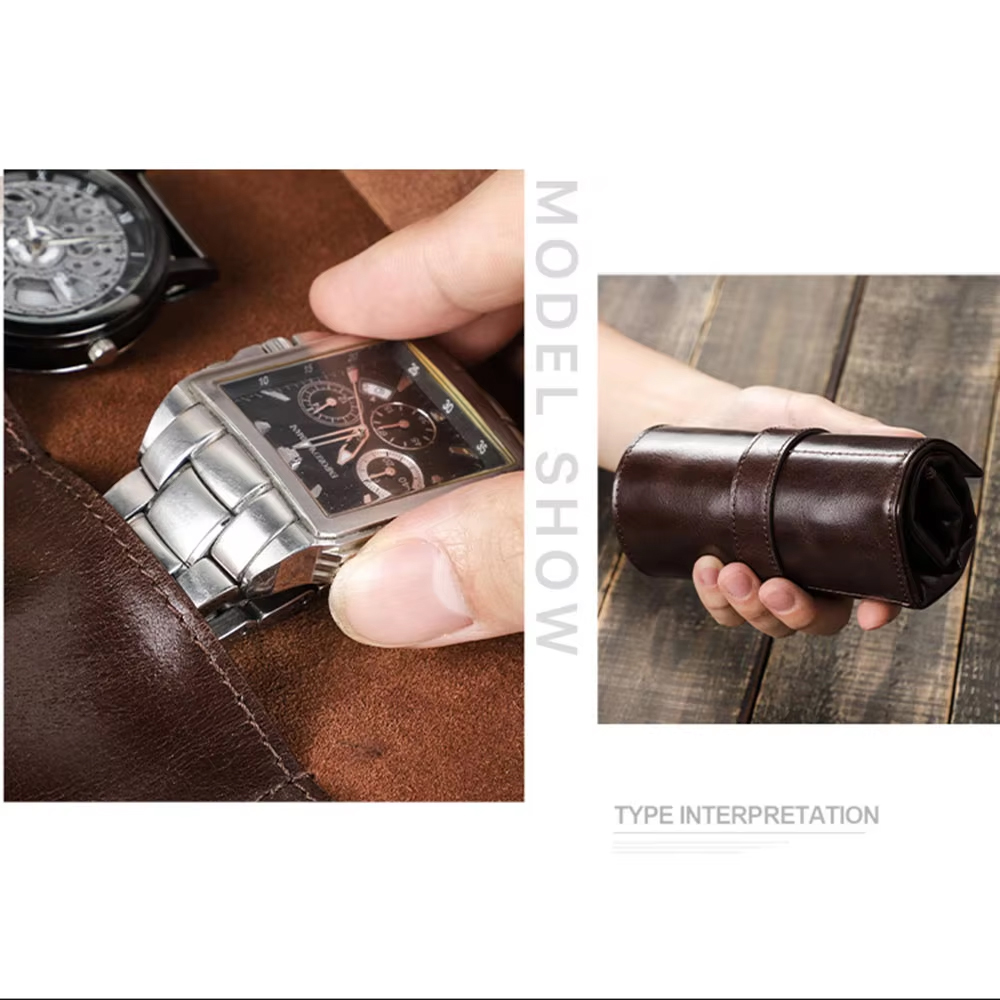 100% Genuine Cowhide Leather W - огляд і ціна Luxury Watch Case Travel